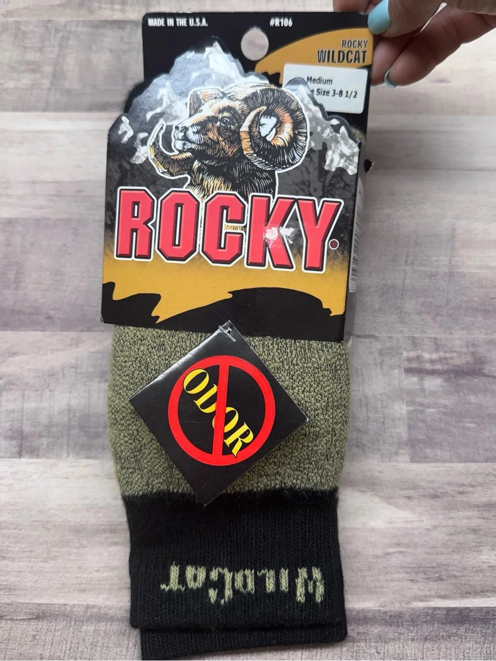 Men's Vintage Rocky Duraspun WildCat Signature Socks Size Medium
